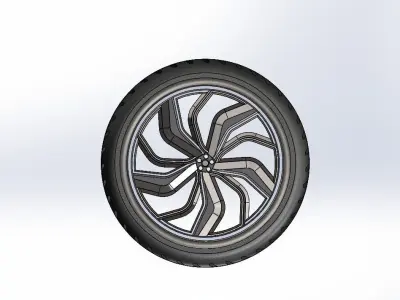 Sports Car Wheel 3D model