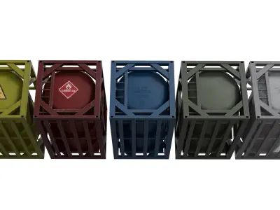 Metal Tank Collaction Low-poly 3D model