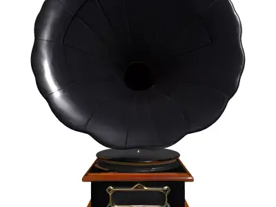 Vintage Gramophone Phonograph 3D Model Low-poly 3D model