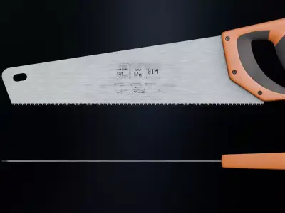 Modern Hand Saw Low-poly 3D model
