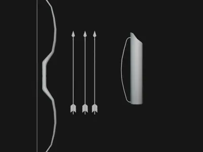 LowPoly Medieval Weapons Pack Low-poly 3D model