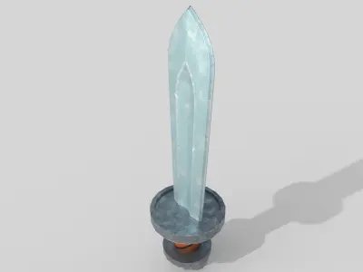  Stylized sword Low-poly 3D model