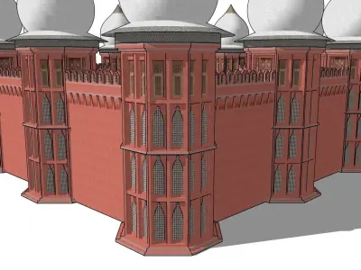 Arabian Fortress Modular Building Kit Low-poly 3D model