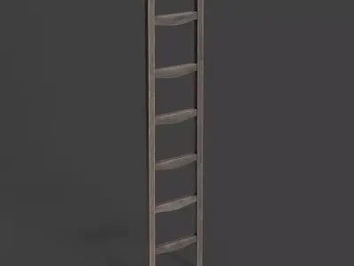 Ladder wooden Low-poly 3D model purchase