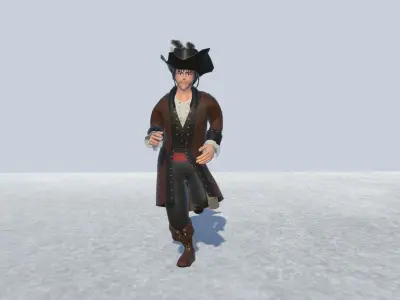 Pirate 1 Avatar  Low-poly 3D model