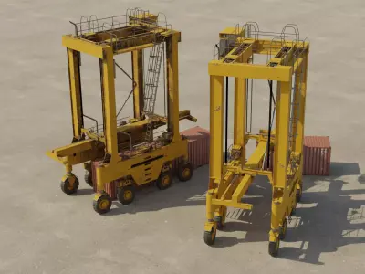 Straddle Crane Low-poly 3D model