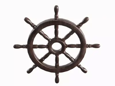 Vessel Wheel 01  Low-poly 3D model