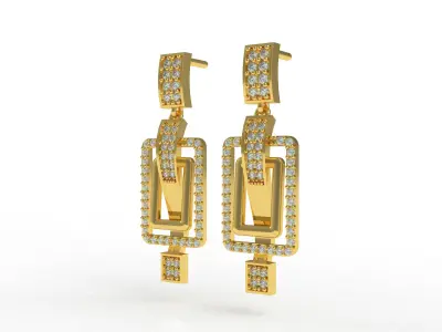 Diamond Pendant Set 45 3D print model