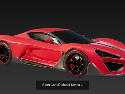 Sport Car 3D Model Pack buy
