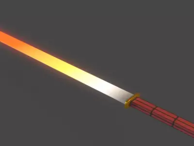 LowPoly Game Model Sword Free 3D model