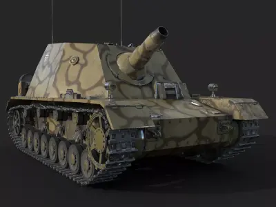 Sturmpanzer IV Brummbar Low-poly 3D model