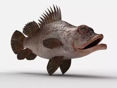 Scorpion fish Scorpen-2 Low-poly 3D model
