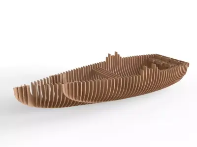 Abstract Boat Sculpture 3D model