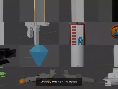 Low poly collection sword 3D Model Pack purchase