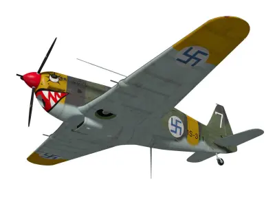 Morane Saulnier MS406 3D model buy