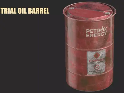 Hazardous Industrial Barrel Pack 3D model