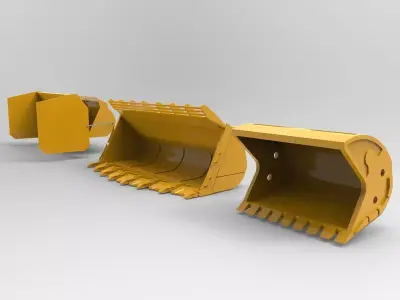 Mining Loader and Snow loader 3D model