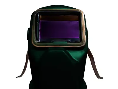 Industrial Welding Helmet 3D Model Low-poly 3D model purchase