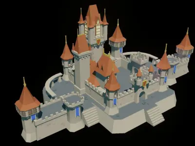 Cartoon Castle 3D model