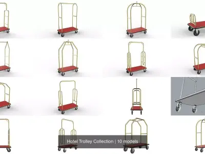 Hotel Trolley Collection 3D Model Pack