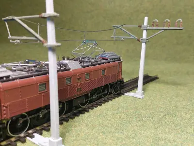 Catenery Poles Set D 1-87 FDM 3D print model