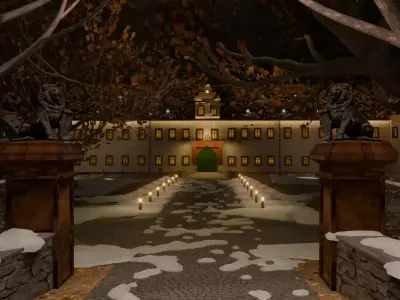 Schloss Heusenstamm Winter Environment  3D model