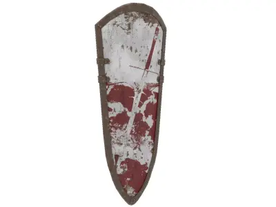 Wooden shield 3D model