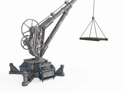 Old style crane 3D model