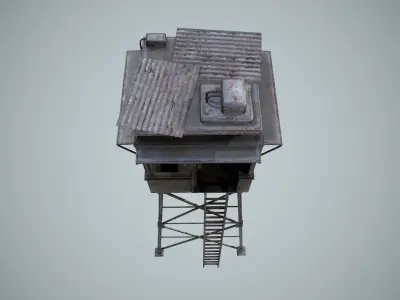 Tower guard  Low-poly 3D model