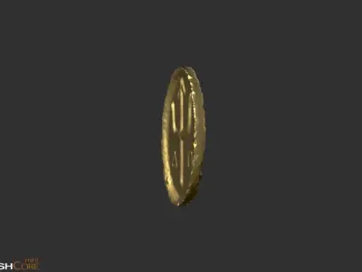 GoldCoin Low-poly 3D model