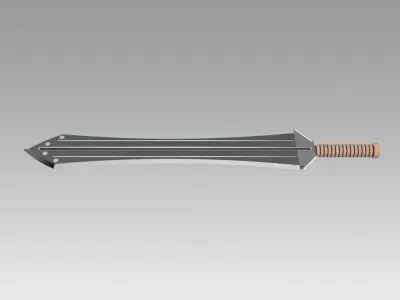 Sword of Erik Killmonger from movie Black Panther 3D model