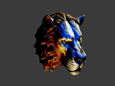 Animal Head Low-poly 3D model 35