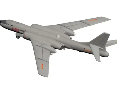H6K Bomber Low-poly 3D model