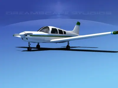 Piper Warrior II 3D model shop