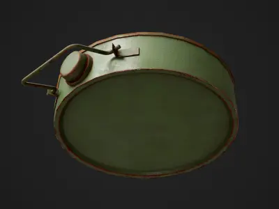 Anti-Tank Mine Low-poly 3D model