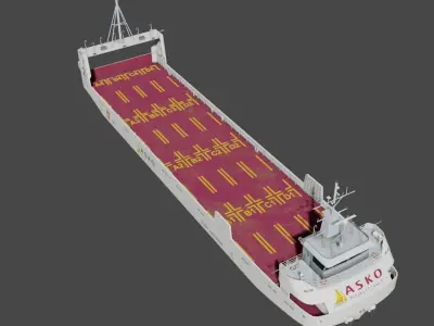 Autonomous electric vessels 3D model Low-poly 3D model