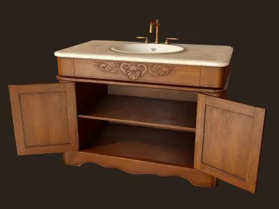 Antique Sink - PBR Game Ready Low-poly 3D model