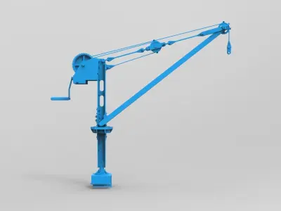 Old Manual Crane 3D Printed 3D print model