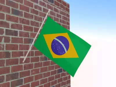 Flag of Brazil 3D model