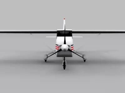 Cessna 207 Low-poly 3D model