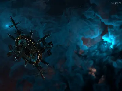 Chaotic Nebula Space for Blender 3D model