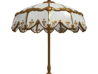Elegant Victorian Parasol 3D Model Low-poly 3D model