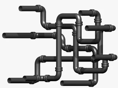 Industrial Pipes 3D model by New0Art
