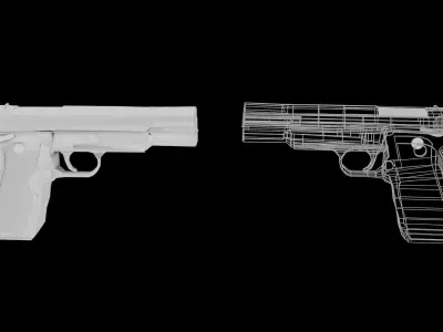 Pistol RV 3D models Low-poly 3D model