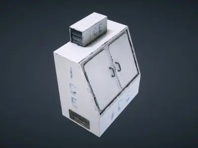 Ice Machine Low-poly 3D model buy