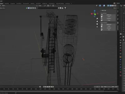 oil rig Free 3D model
