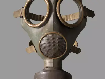 Gas Mask Low-poly 3D model purchase