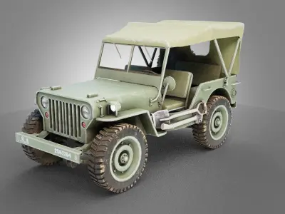 Willys 1944 Low-poly 3D model