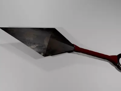 kunai 3d model shovel Low-poly 3D model