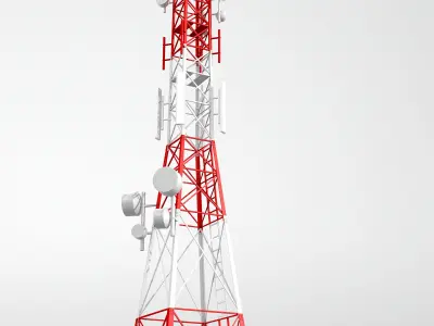 Telecommunication tower model 3D model